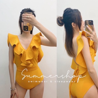 BIKINI Liền cánh sen buộc nơ bụng