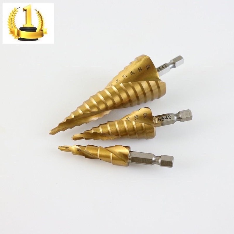 Bộ 3 mũi khoan tháp xoắn kapusi japan 4-32MM chuôi lục giác