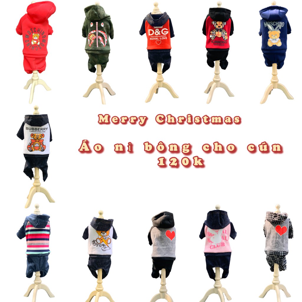 Bộ nỉ 4 chân siêu ấm cho chó mèo