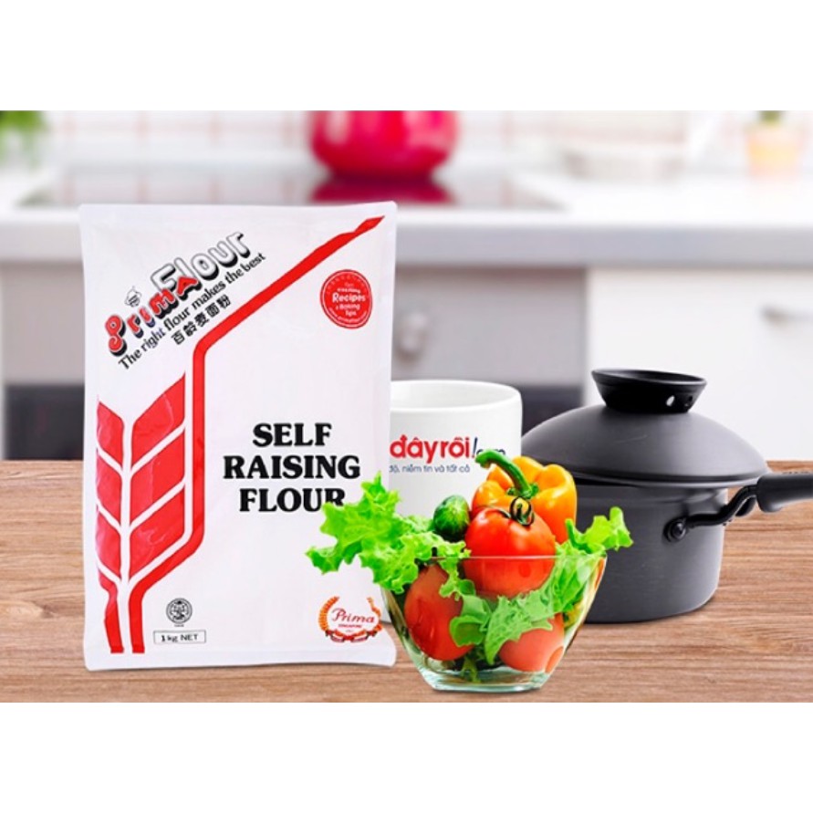Bột self raising flour Prima màu đỏ gói 1 kg