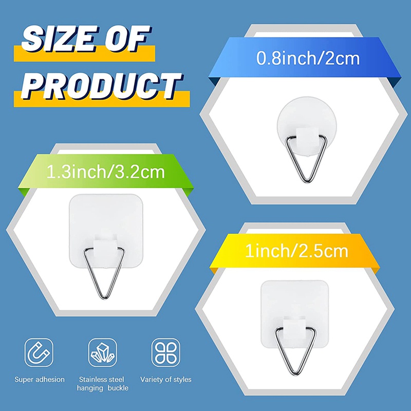 Set 40 Giá Đỡ Đĩa Tròn Dán Tường Tự Dính