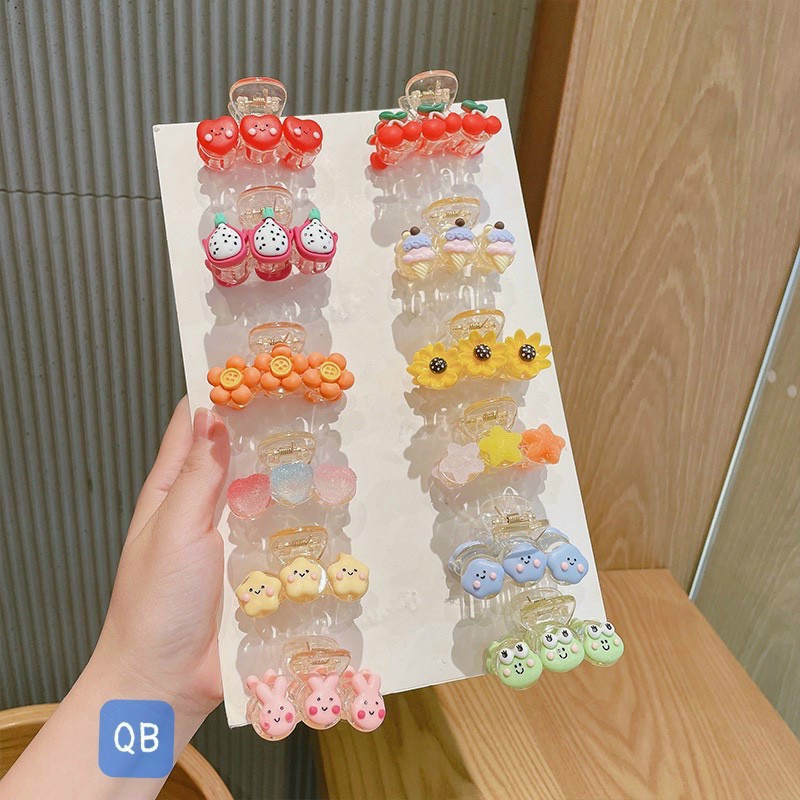 Kẹp Tóc Nhựa Hàn Quốc Cho Bé 3 Họa Tiết - PKT23