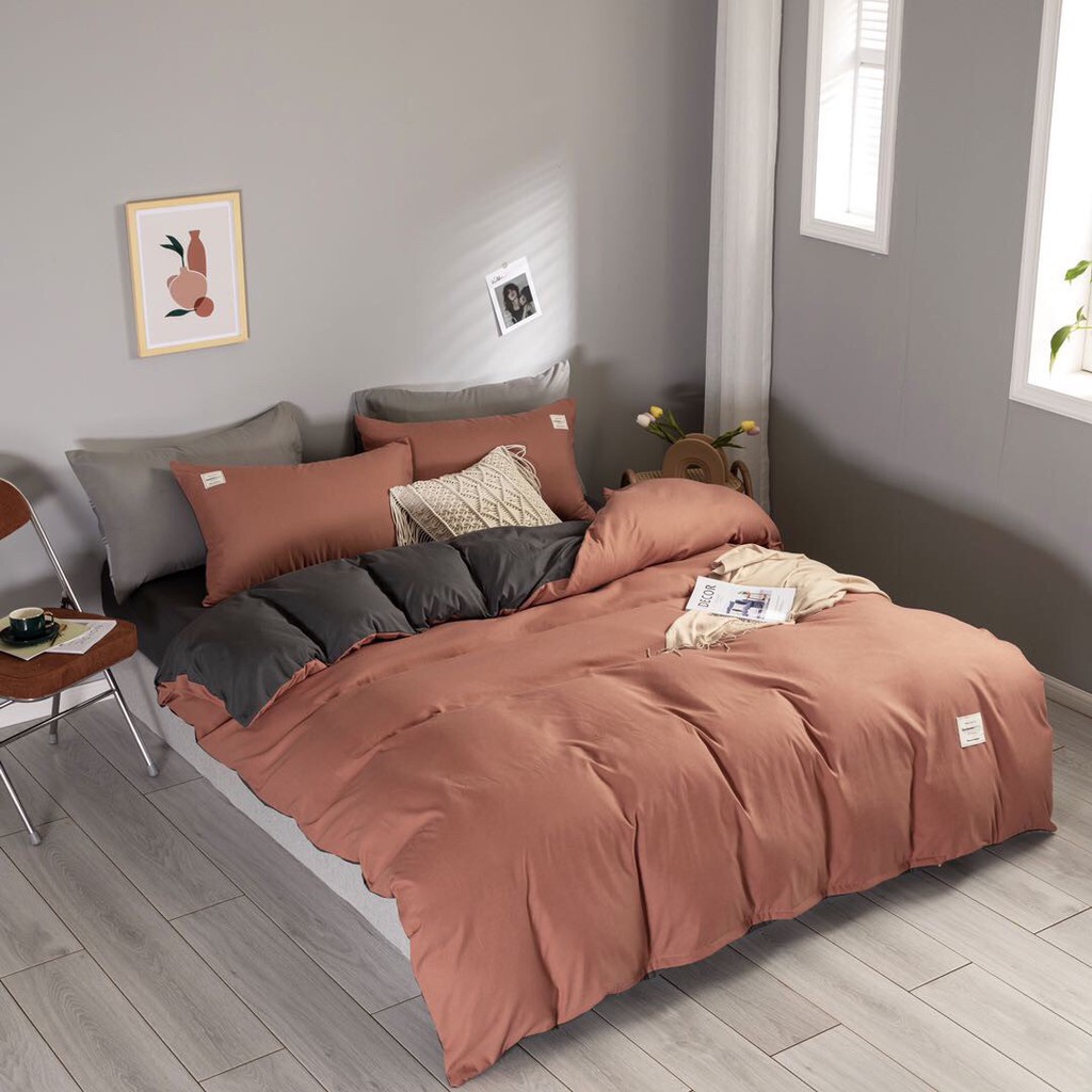 Bộ chăn ga gối Cotton tici Hàn quốc MD.Decor - Bedding nhập khẩu miễn phí may bo chun M2, M4, M6,M8