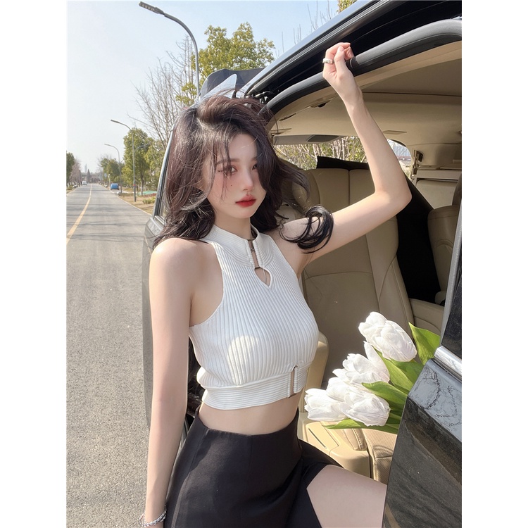 Áo Sweater Dệt Kim Thiết Kế Quyến Rũ Cho Nữ