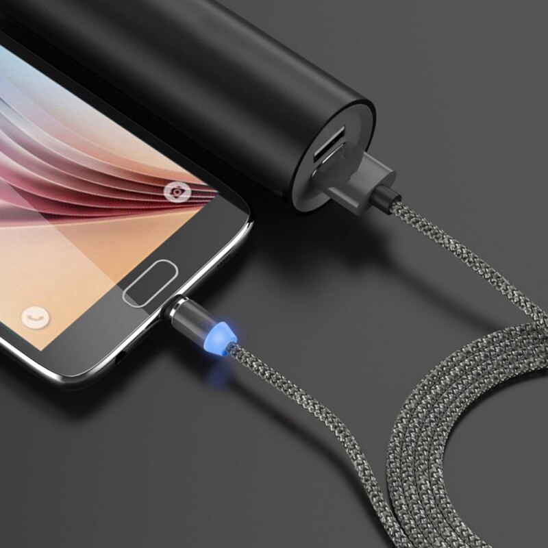 3 In 1 Magnetic Charging Cable 1m Type C USB Lightning 8Pin For Android IOS Apple