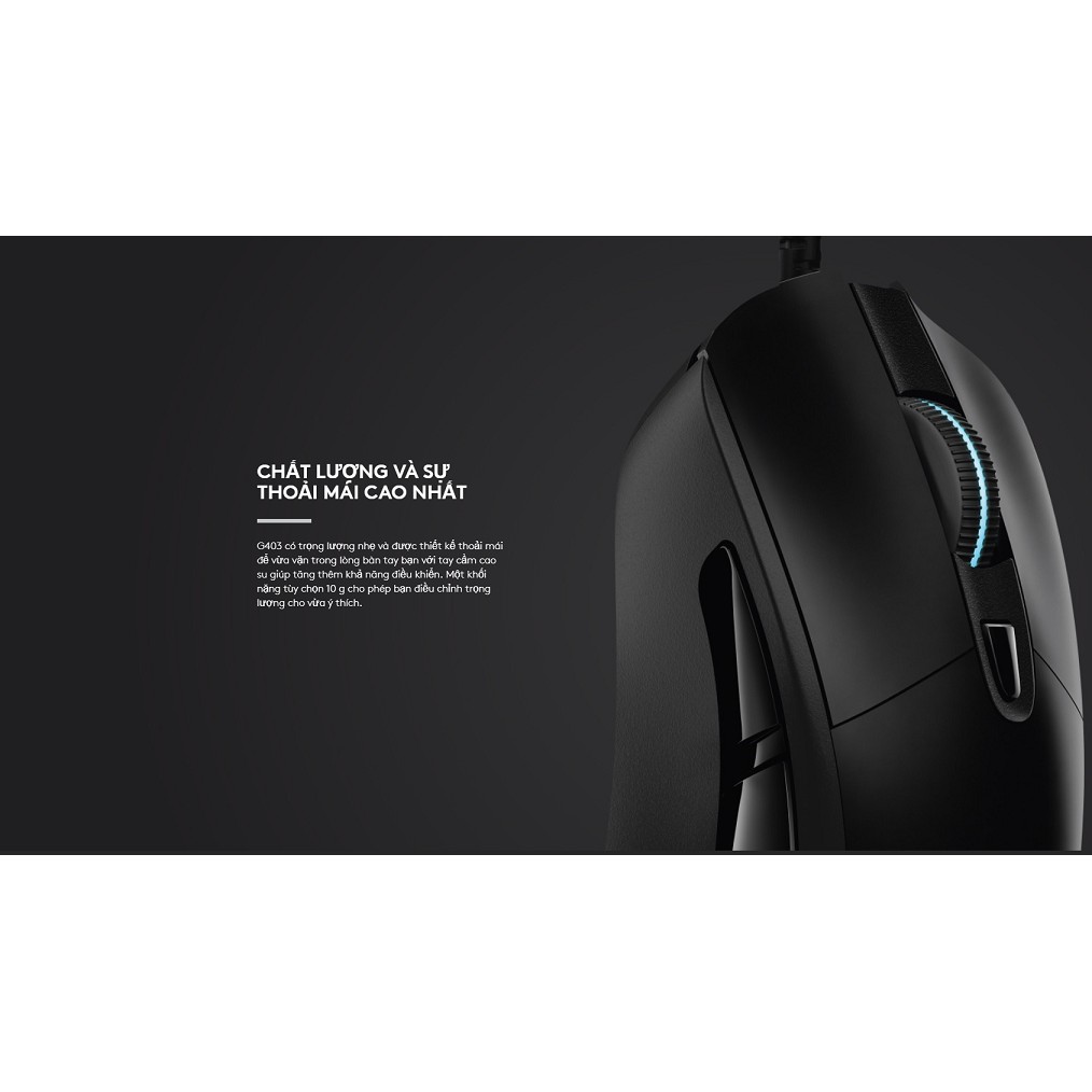 Chuột Chơi Game Logitech G403 Lightspeed Cảm Ứng Hero - Hàng Chính Hãng Bảo Hành 1 Năm