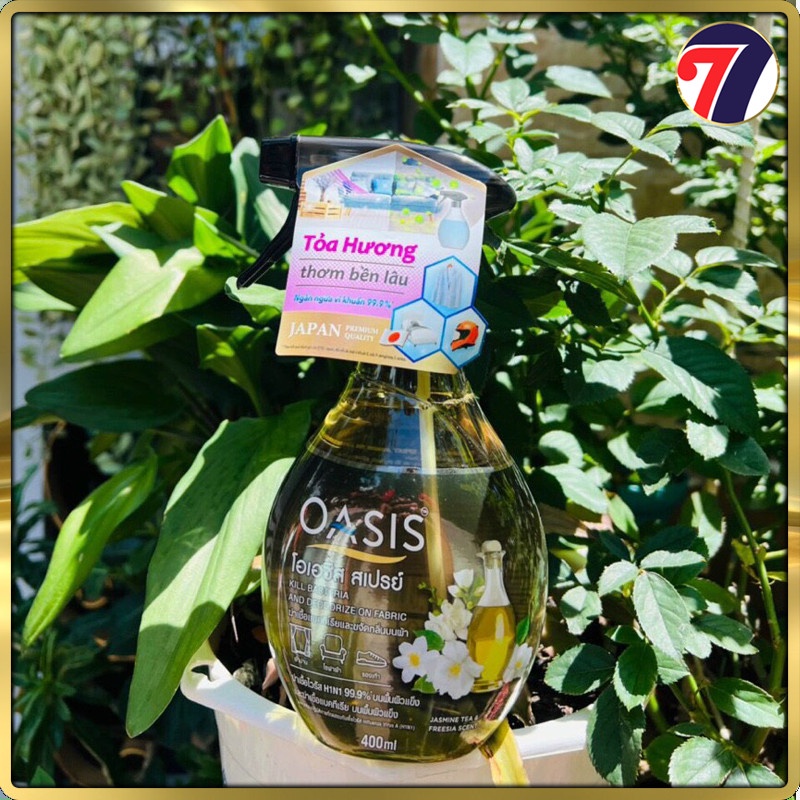 Chai xịt  Diệt khuẩn khử mùi OASIS 400ml - quần áo, giày dép, nón bảo hiểm - thú cưng, mùi thuốc lá