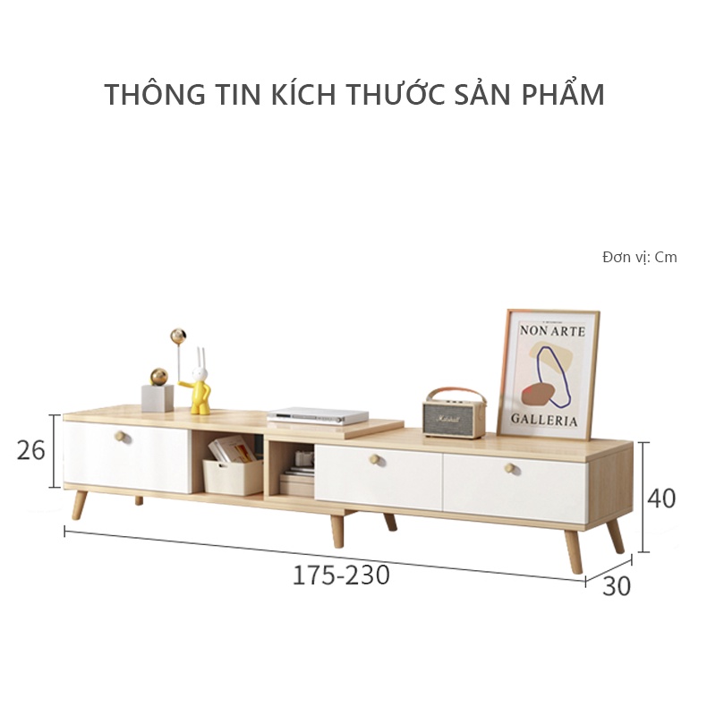 Kệ tivi phòng khách, kệ Tivi để sàn  MDF phong cách châu âu - GP218 / GP83 / GP82