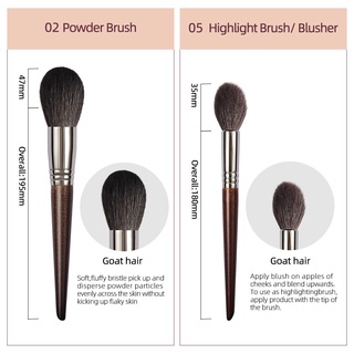 【OVW】 2 Chiếc Bàn Chải Phấn Tròn Tóc Dê XQ0205