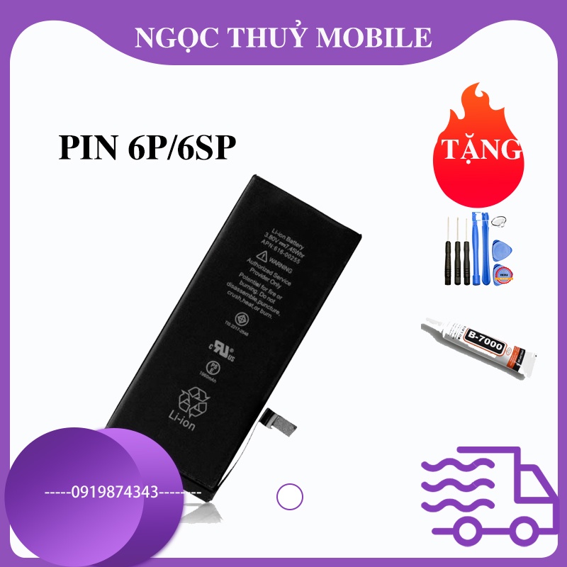 Pin thay thế cho 6p tặng kèm bộ sửa thay thế và keo dán b7000.