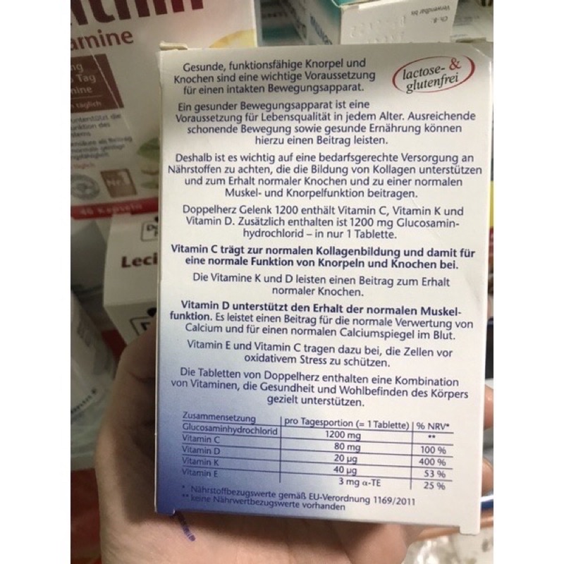 Date t4/24 Viên uống bổ khớp Gelenk 1200 Doppel herz