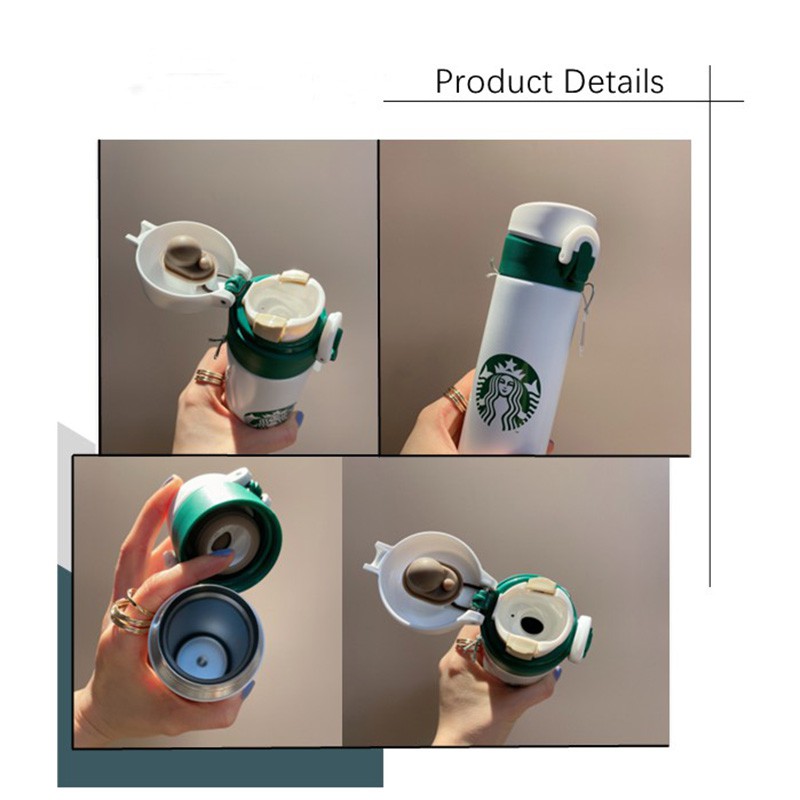 Bình nước giữ nhiệt 500ml starbucks cute chất liệu thép không gỉ 304 XIAOMIMI.VN PVN17508