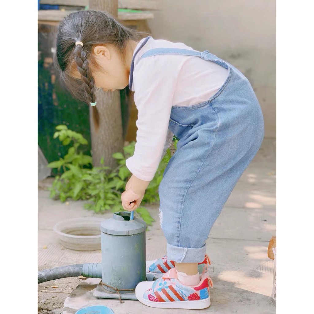 * Sẵn sàng Cổ * Adidas Với hộp mềm vỏ giày mùa hè Boy Và Girl Và Thoải mái Chống Trượt Kids Shoes giày nam giày nữ giày bé con unisex trẻ em gốc lưới thở dễ mặc cho 3,4,5,6,7,8,9years cũ đáy chống trượt mềm