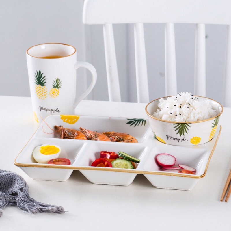 Bộ bát đĩa dứa 🍍 Set bát đĩa dứa quốc dân 🍍 Giá rẻ nhất 🍍🍍🍍