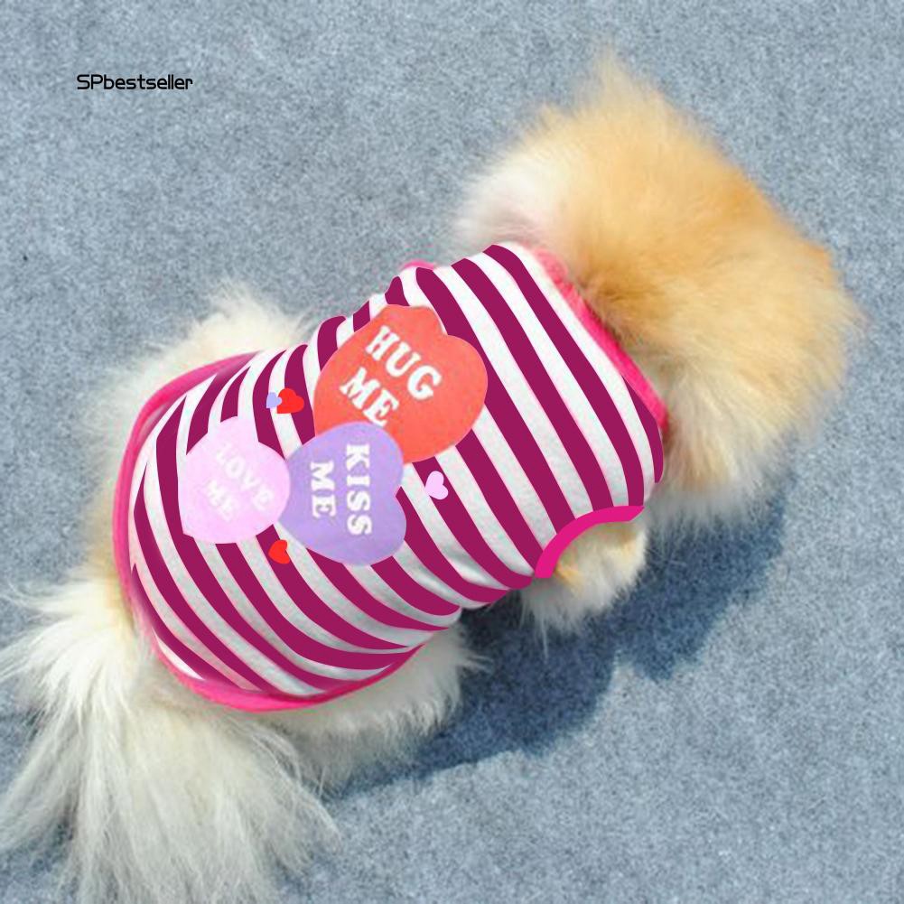 Áo thun sọc ngang xinh xắn dành cho chó