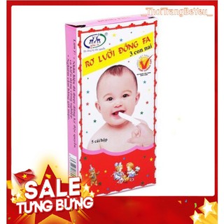 [HOT] COMBO HỘP 5 CÁI Rơ lưỡi, tưa lưỡi Đông PA 3 con nai cho bé hot hit