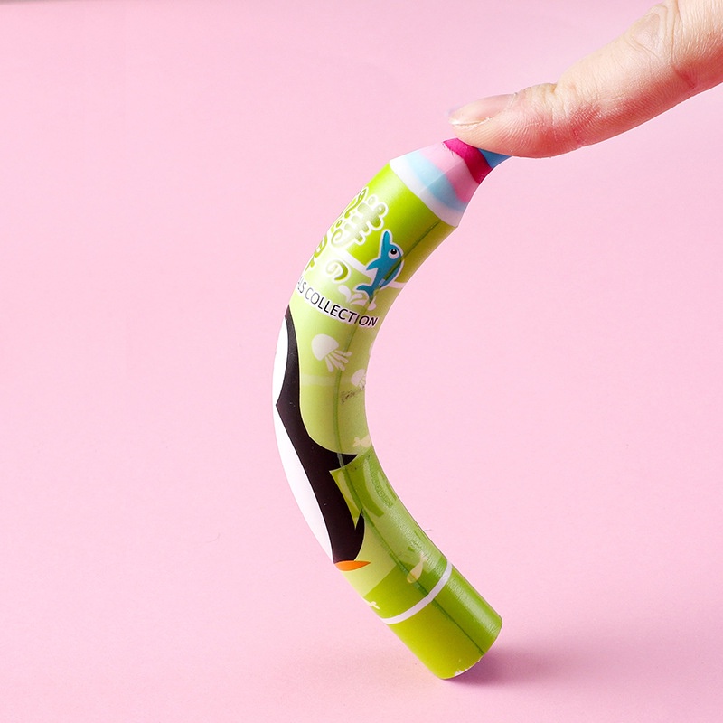 Cục gôm bút chì bằng nhựa họa tiết hoạt hình màu cầu vồng sáng tạo