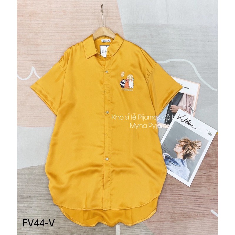 Váy ngủ lụa satin cổ đức | BigBuy360 - bigbuy360.vn