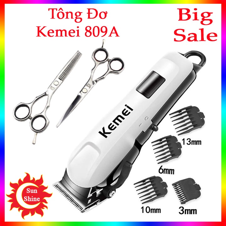 Tông Đơ Cắt Tóc Không Dây chuyên nghiệp KEMEI KM- 809A tông đơ,lưỡi thép không RỈ,bền bỉ qua năm tháng