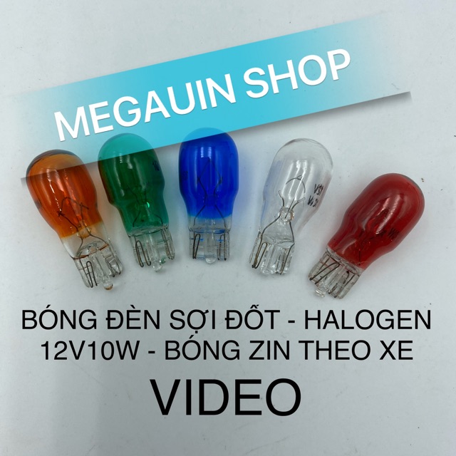 BÓNG XI NHAN XE MÁY DREAM, WAVE 12V10W ZIN (BÓNG HALOGEN SỢI ĐỐT) GIÁ 1 CÁI