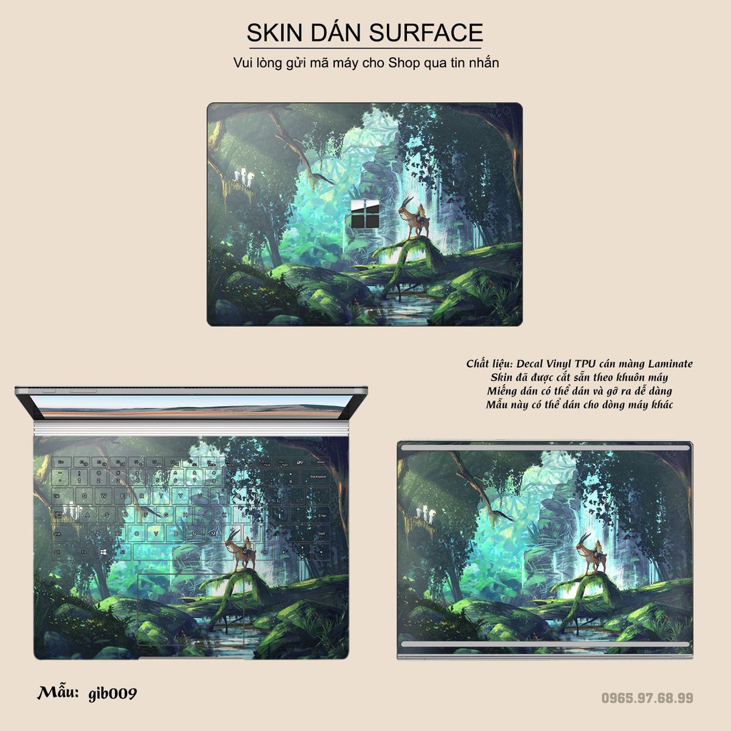 Skin dán Surface in hình Ghibli Studio (inbox mã máy cho Shop)