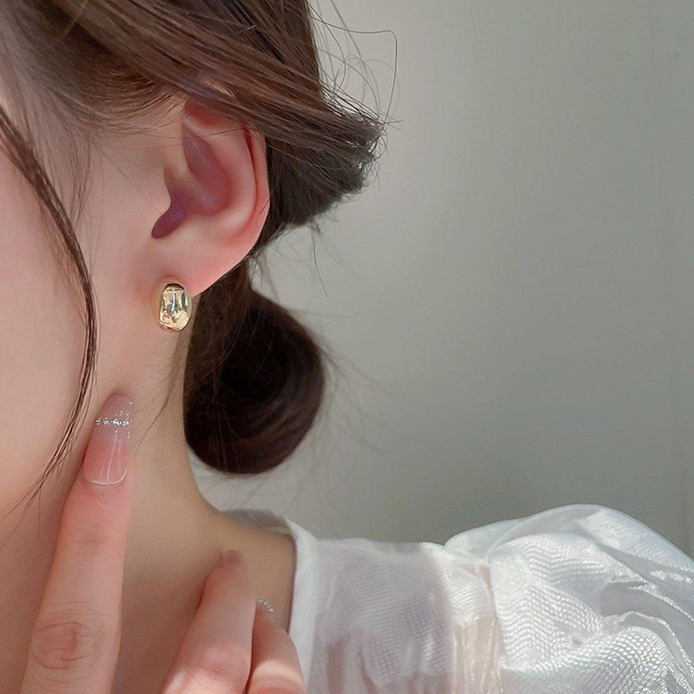 Khuyên Tai Hạt Đậu Bằng Đồng Đơn Giản Sang Trọng Cho Nữ