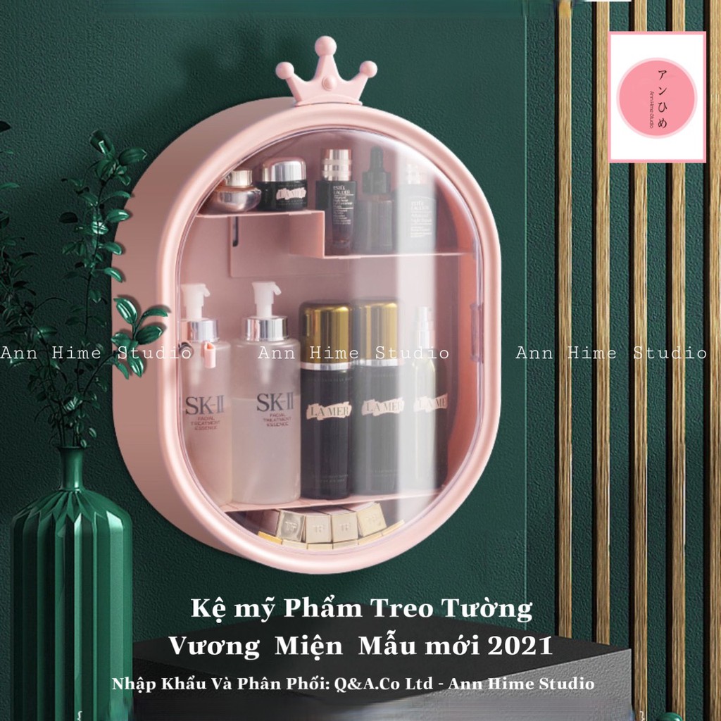 Kệ Tủ Đựng Mỹ Phẩm &amp; Đồ Trang Điểm Treo Tường Trong Phòng Tắm Kiểu Vương Miện Ann Hime Tmp03