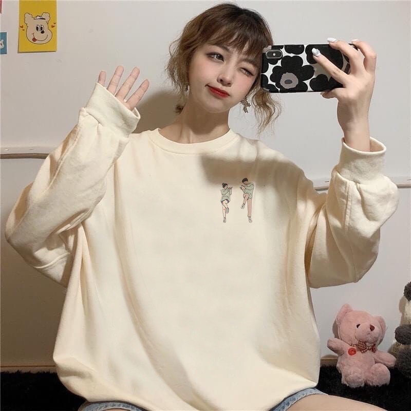 Áo sweater nỉ đôi bạn(ảnh thật video shop samsam4896) | BigBuy360 - bigbuy360.vn