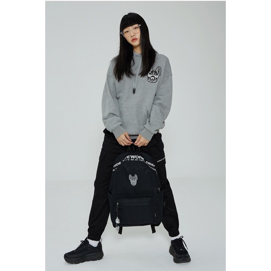 Balo LIFE.WORK LOGO CLASSIC BACKPARK BLACK HÀNG XUẤT DƯ FULL TEM TAG