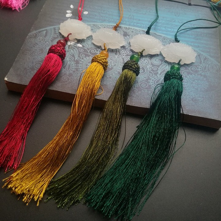 (Đá canxit) Ngọc bội tam sinh tam thế thiết kế độc đáo phong cách cổ trang cổ điển trang trí sáng tạo