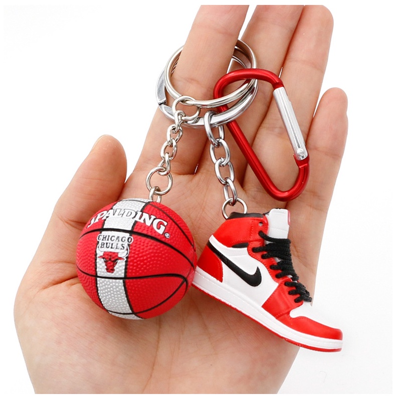 Móc Khóa Hình Đôi Giày Bóng Rổ Mini 3D Sáng Tạo