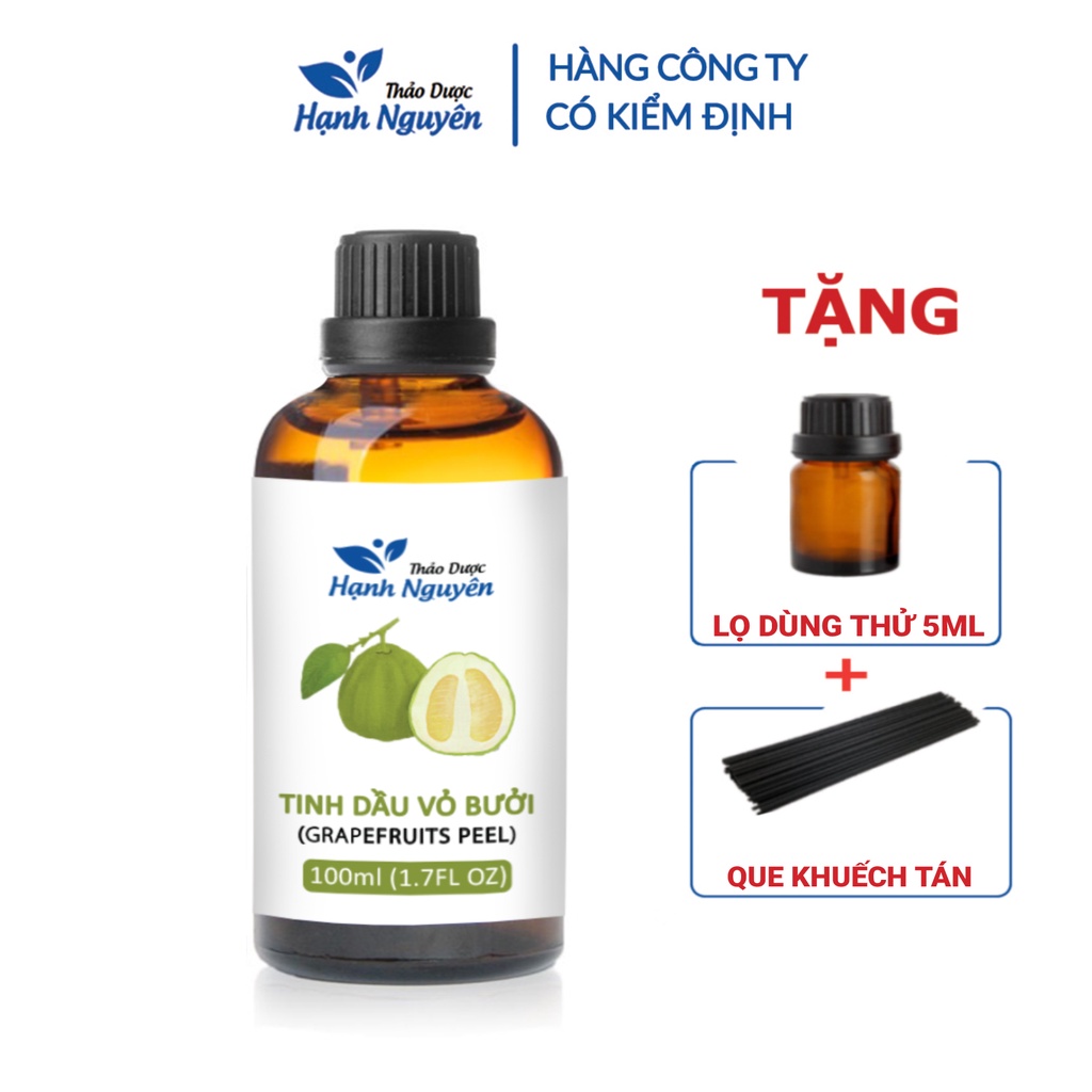 Tinh dầu Bưởi nguyên chất 100ml, kích thích mọc tóc, khử mùi, diệt khuẩn - Thảo dược Hạnh Nguyên