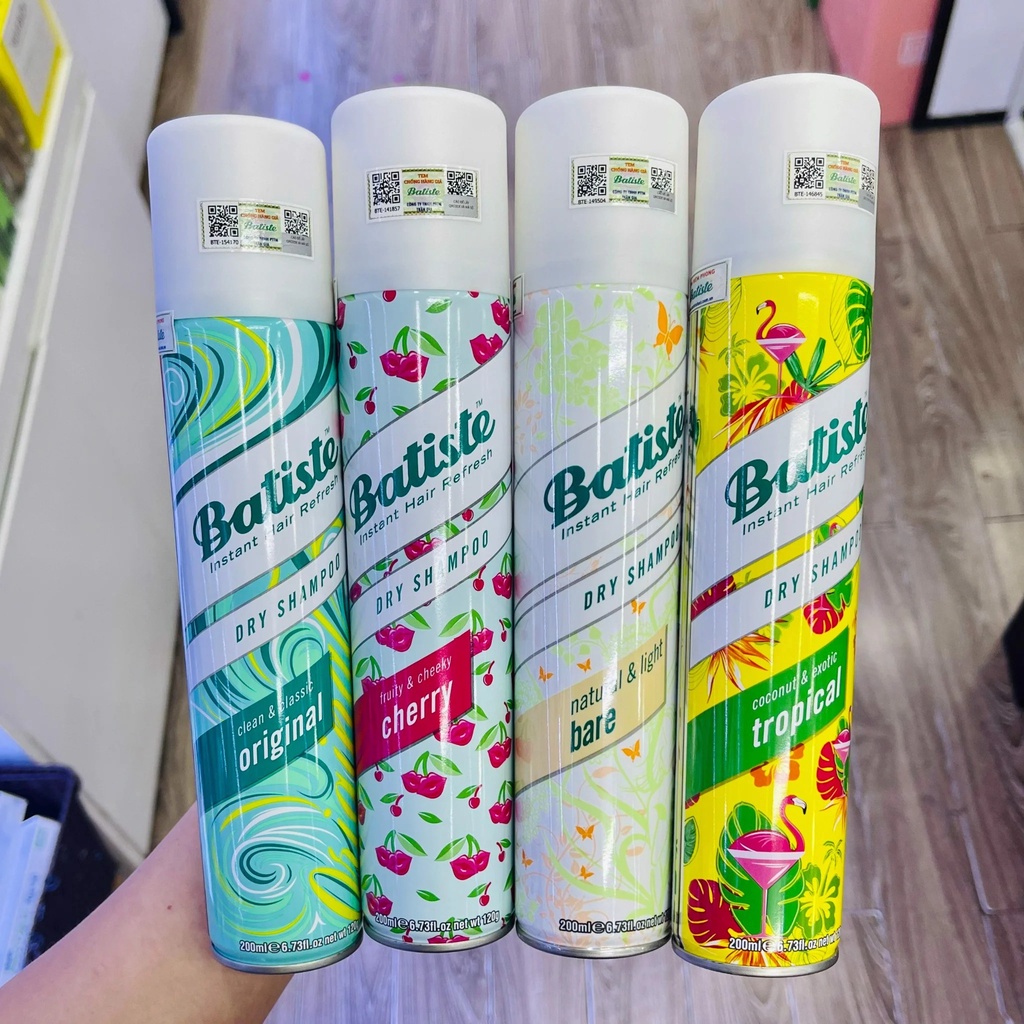 Dầu Gội Khô Giảm Dầu Nhờn, Bết Tóc Batiste Dry Shampoo