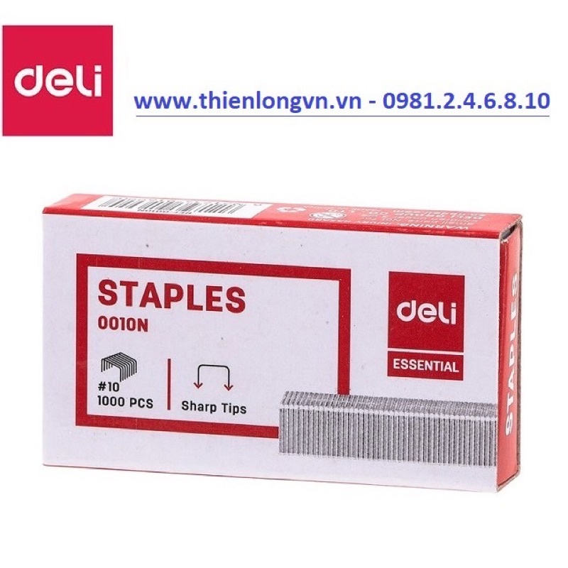 COMBO 20 hộp ghim dập số 10 DELI nhỏ