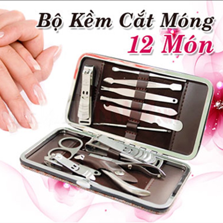 Bộ dụng cụ kìm làm móng đa năng 12 món cao cấp