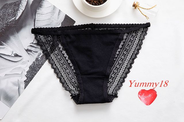 Quần lót cotton phối ren 1 dây hông sexy C96