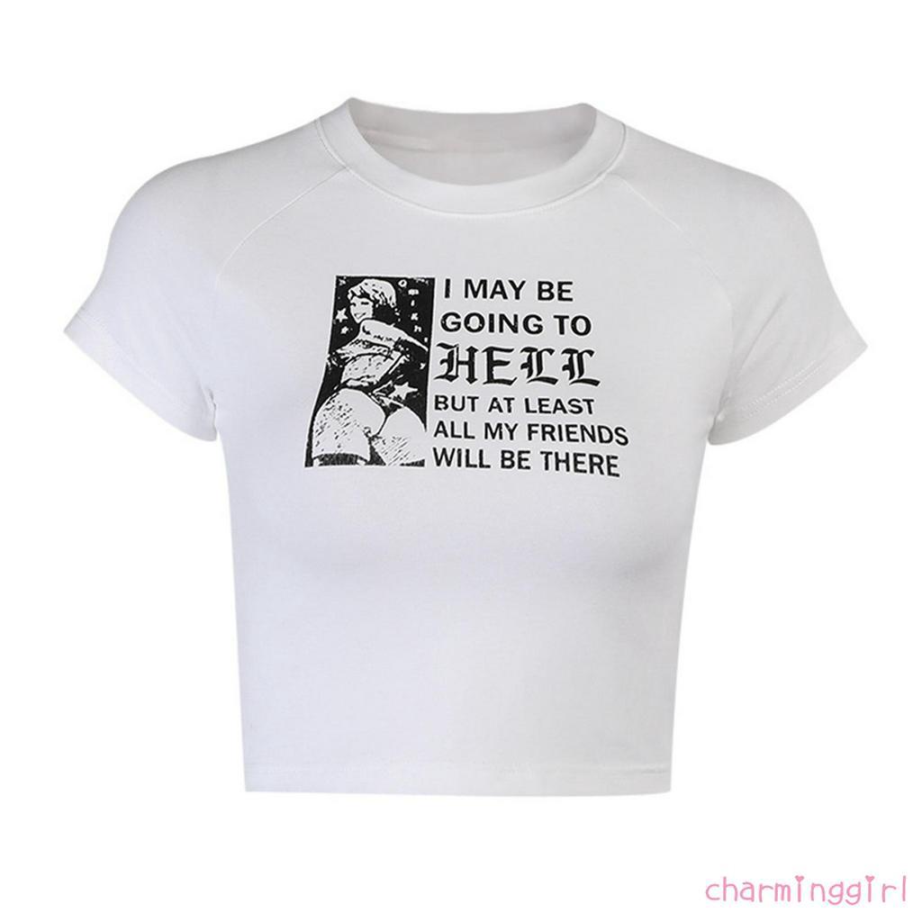 Áo Thun Tay Ngắn Cổ Tròn Thời Trang Cho Nữ