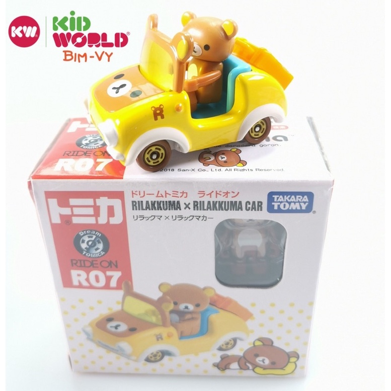 Xe mô hình Tomica Box Disney Rilakkuma Car Ride On R07. MS: 819. Made in Việt Nam.