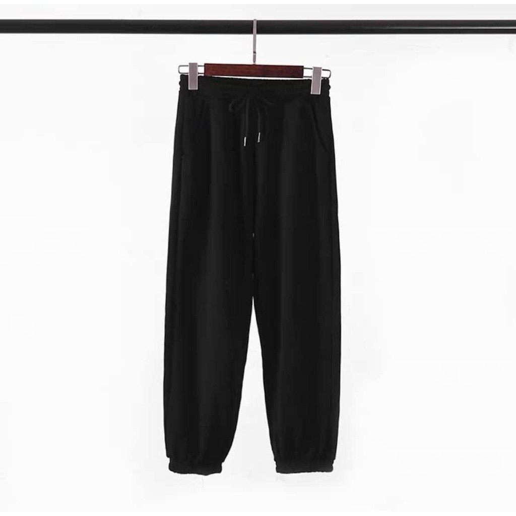 Quần Jogger nữ trơn ống rộng bo gấu chất da cá- Quần nữ thu đông chất đẹp
