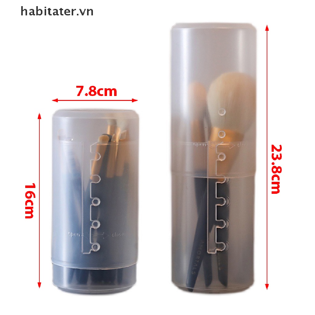 Khay Đựng Cọ Trang Điểm Bằng PVC Trong Suốt Có Thể Điều Chỉnh Chiều Cao