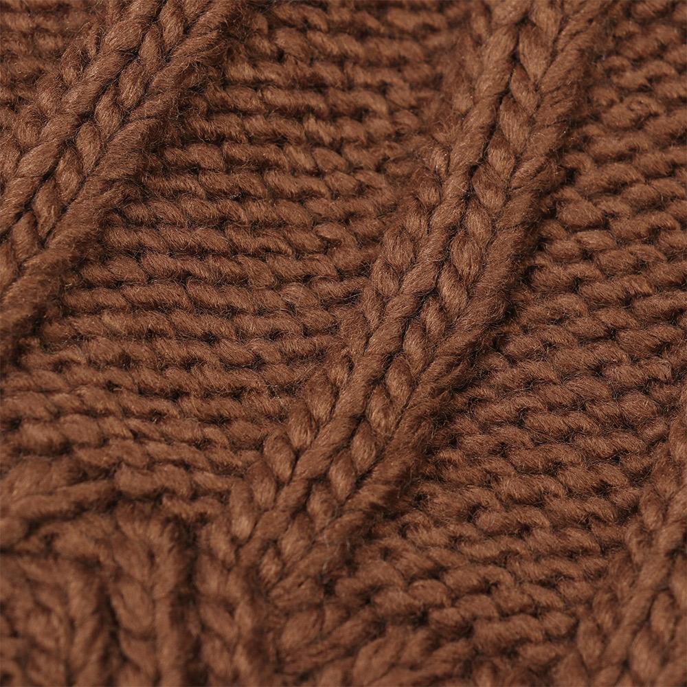 LAY Mũ Len Dệt Kim Dày Dặn Màu Trơn Phong Cách Retro