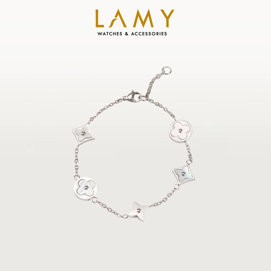 Vòng tay CDE Four-Leaf Llower Bracelet Women's Bracelet Silver CDE2020