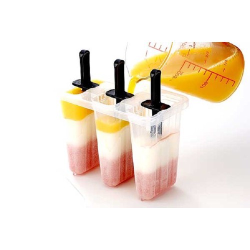 [Hỏa tốc HCM] Khuôn làm kem 3 chiếc Inomata (nhựa trong) - Nội địa Nhật Bản