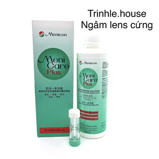 Nước ngâm lens cứng Menicare Plus 250ml- dung dịch ngâm kính áp tròng cứng Menicare Plus- Tặng khay