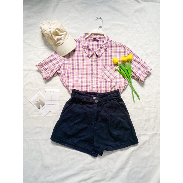 Áo sọc tay ngắn