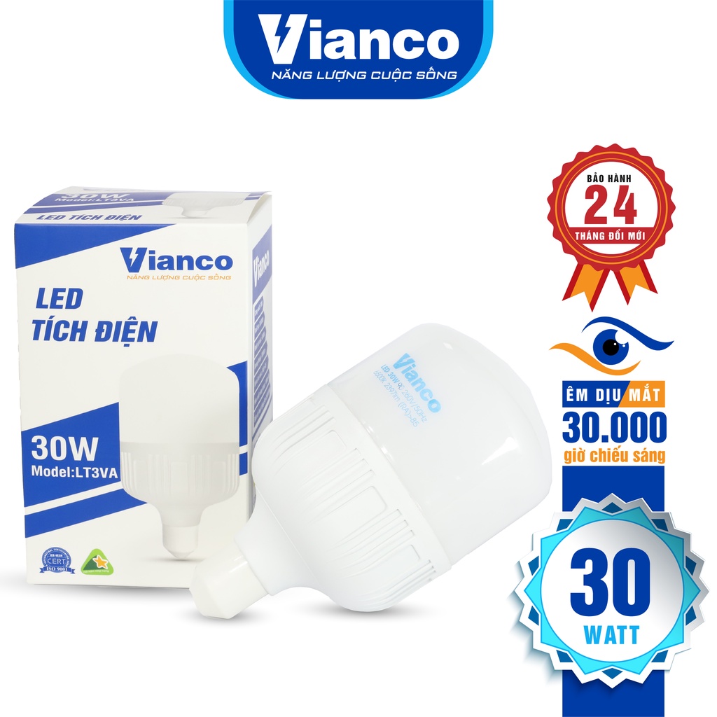 Bóng Led Tích Điện VIANCO Với Công Nghệ Cảm Biến Thông Minh, Phát Sáng Ngay Khi Mất Điện