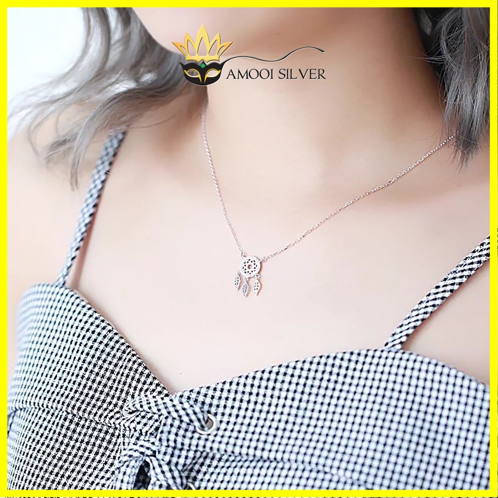 Vòng Cổ Bạc 💛𝑭𝑹𝑬𝑬𝑺𝑯𝑰𝑷💛 Dây Chuyền Bạc S925 - Dây Chuyền Dream Catcher - AMOOI SILVER