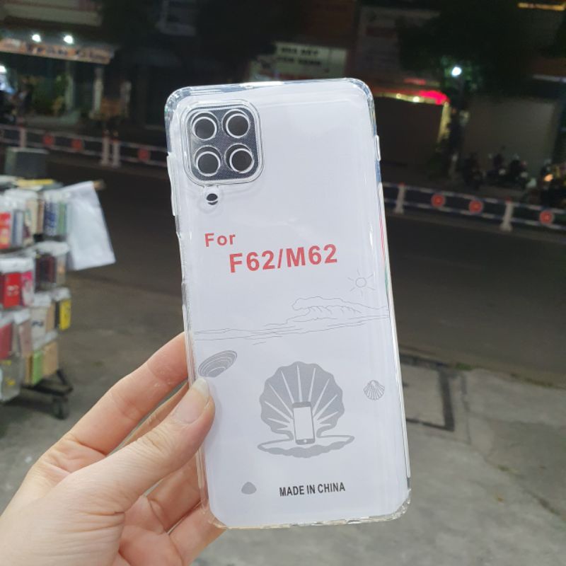 Ốp lưng Samsung F62 M62 dẻo siêu trong suốt bảo vệ camera