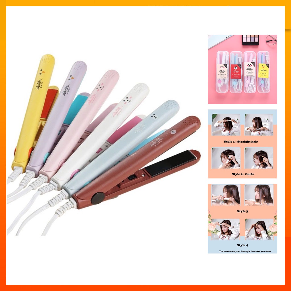 Máy Uốn Tóc Duỗi Tóc Mini Đa Năng, Máy Làm Tóc Mini