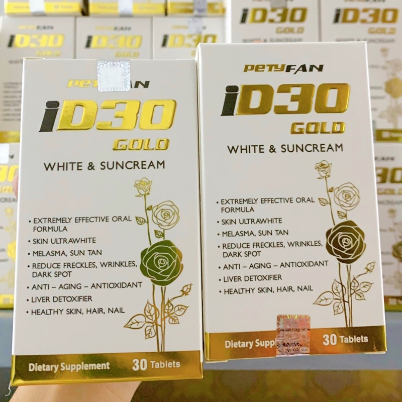 Viên Uống Trắng Da Chống Nắng ID30 GOLD PETYFAN 30 Viên